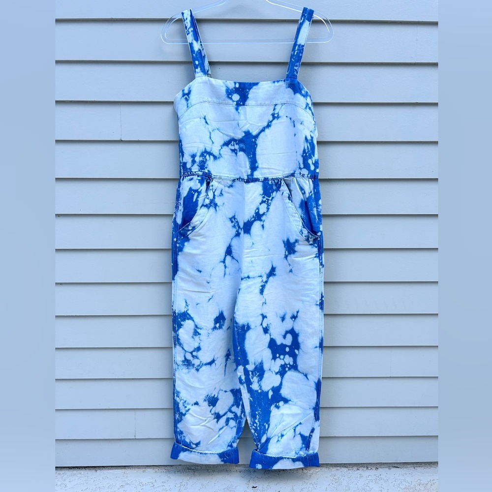 AMO Denim - Side Zip Overall - Tie-dye - cotton/linen blend - size M